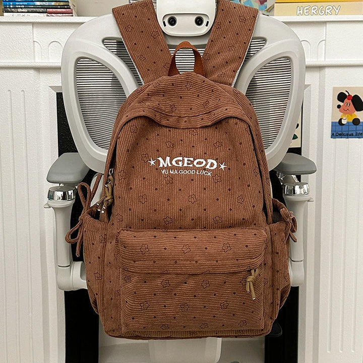 Casual Corduroy Backpack Kalsten