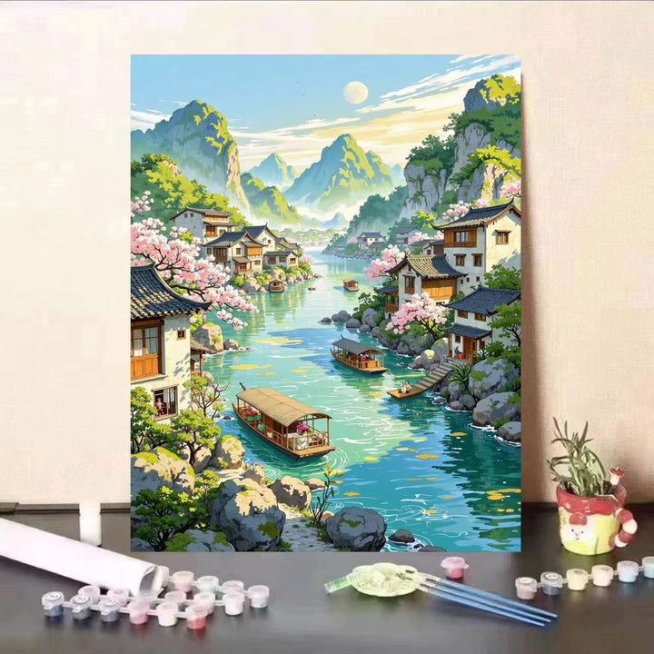 Scenic Landscape DIY Paint by Numbers Art Kit Kalsten