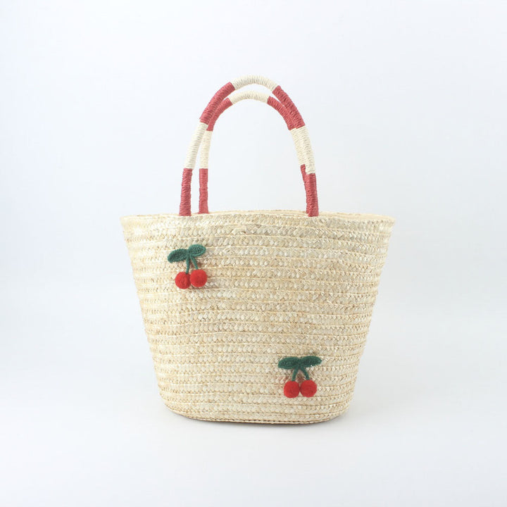 Basket bag with handcrafted fruit motifs Kalsten