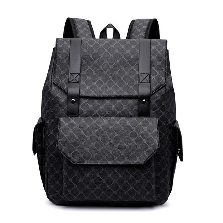 Stylish Checkerboard Pattern Backpack