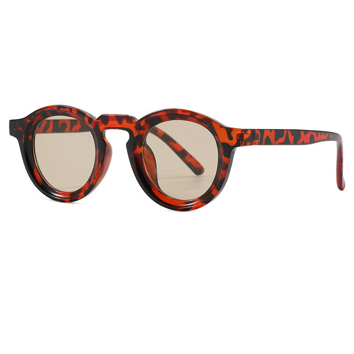 Women's fashionable round sunglasses with transparent frame and UV protection Kalsten