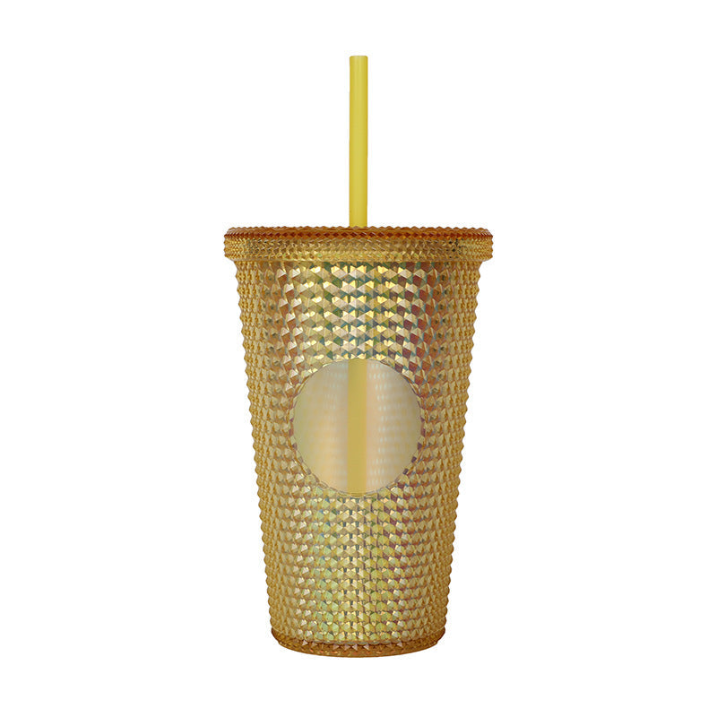 Unisex plastic drinking cup with textured design Kalsten