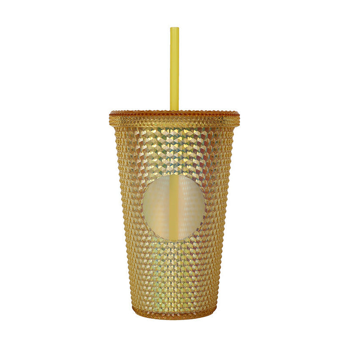 Unisex plastic drinking cup with textured design Kalsten
