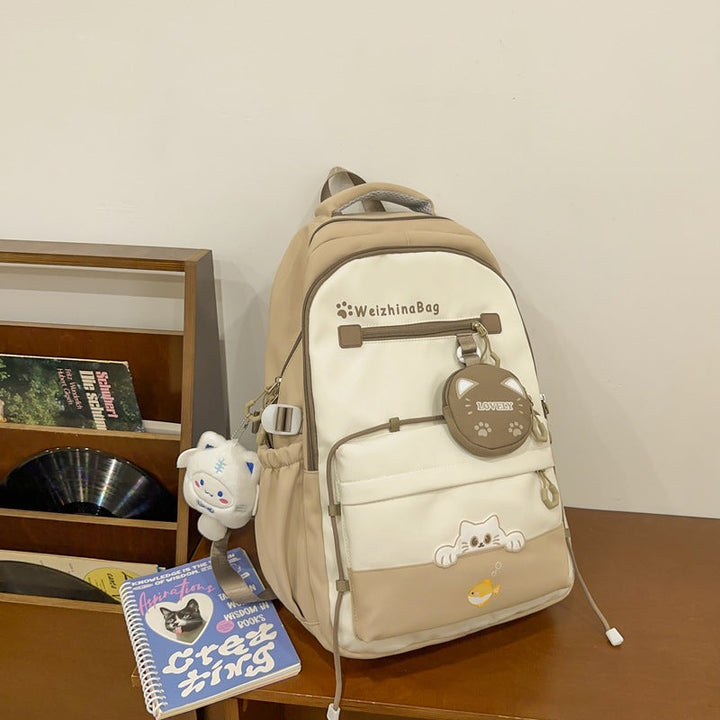 Playful Cat-Design School Backpack