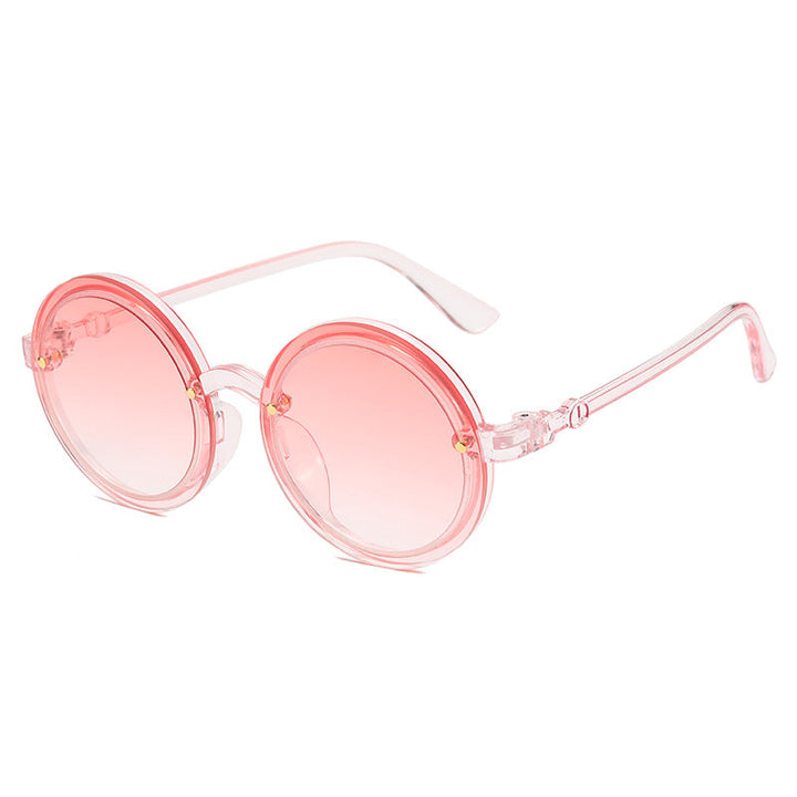 Women Round Sunglasses with Transparent Frame Kalsten