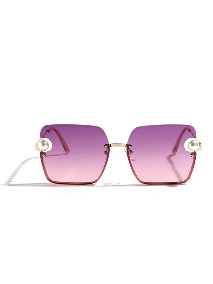 Women's square sunglasses with elegant transparent frame Kalsten