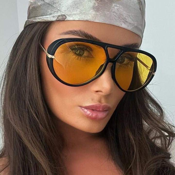 Women's fashionable large sunglasses with elegant frame and protective lenses Kalsten