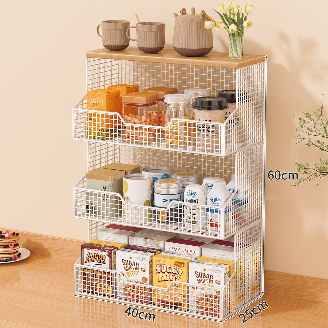 Multi-Tiered Rolling Kitchen Storage Rack Kalsten