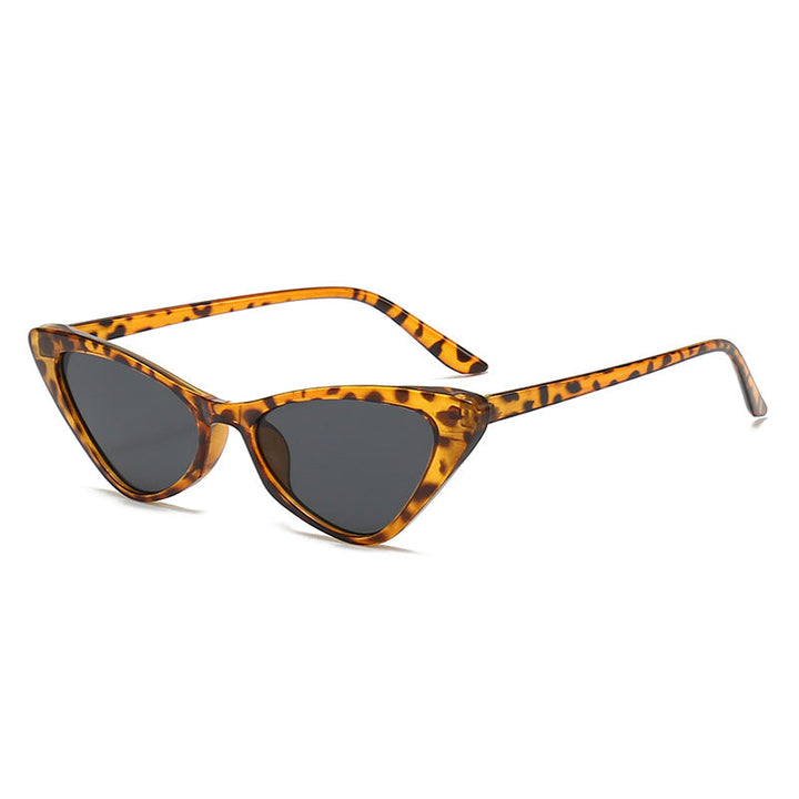 Women's Stylish Cat-Eye Sunglasses with Glossy Plastic Frame Kalsten