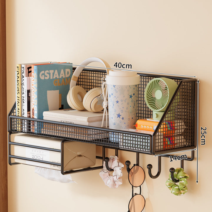 Wall-Mounted Mesh Storage Shelf Kalsten