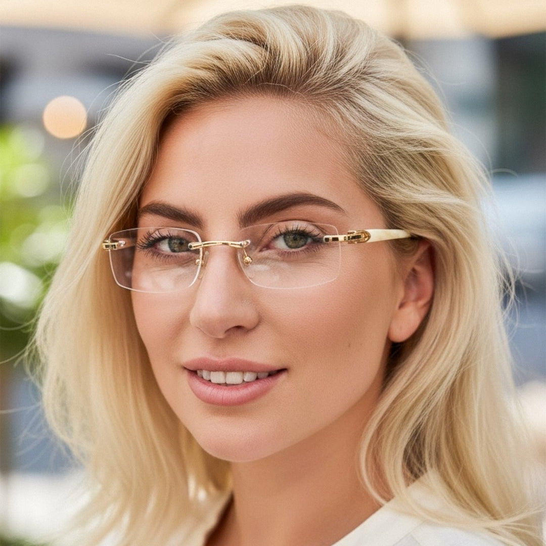 Women's elegant and fashionable glasses with filigree metal frame Kalsten