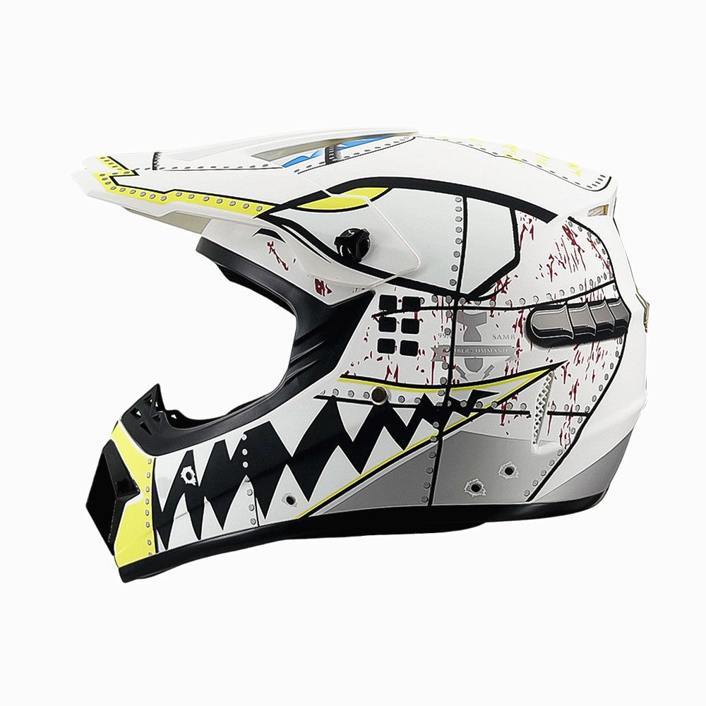 full-face motocross helmet with extended visor and reinforced chin guard Kalsten