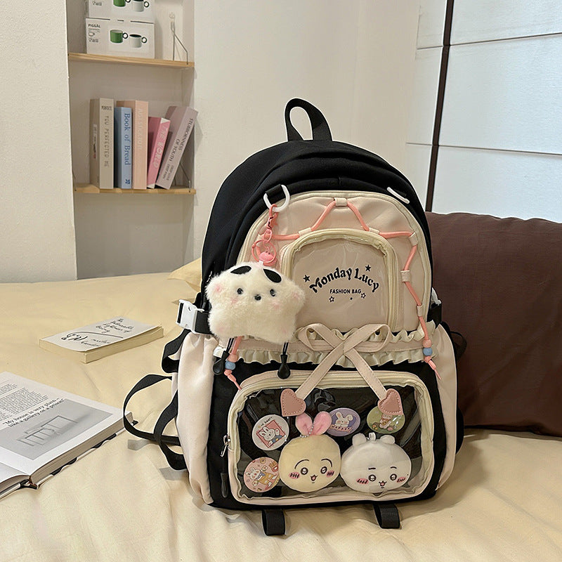 Adorable Character-Themed Multi-Pocket School Backpack