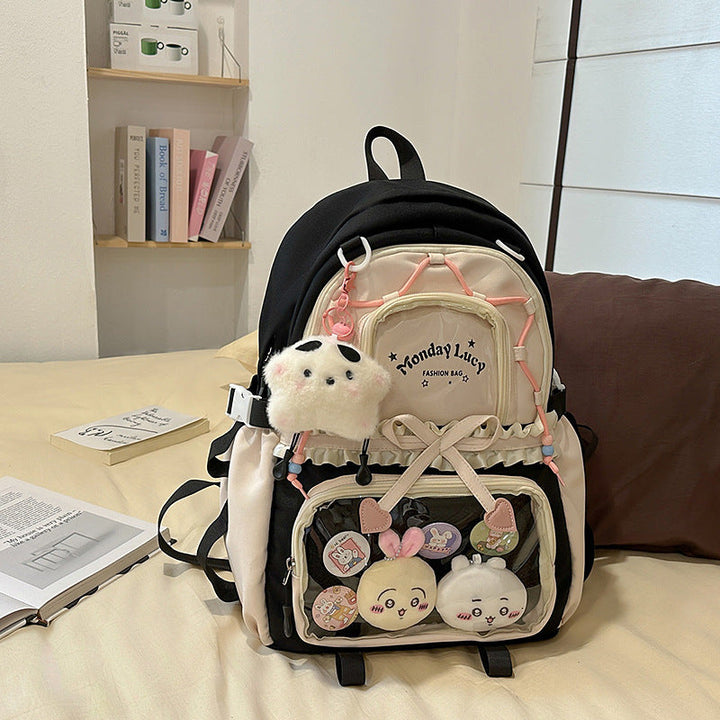 Adorable Character-Themed Multi-Pocket School Backpack