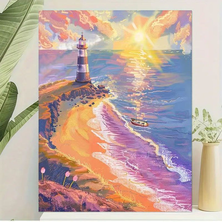 Scenic Lighthouse Canvas Wall Art Kalsten