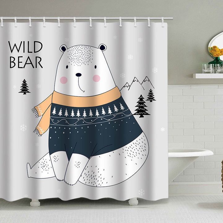 Playful Bear-Themed Shower Curtain Kalsten