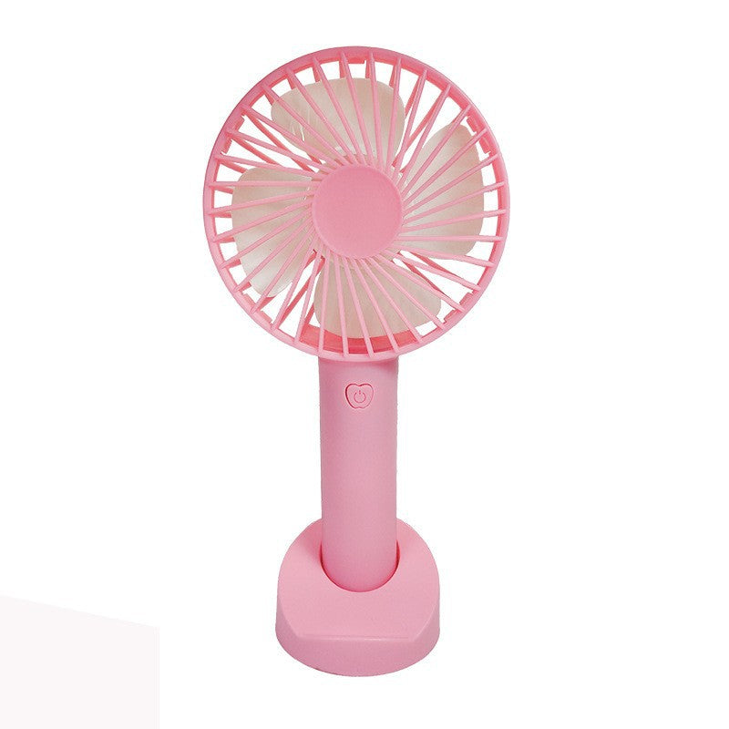 Unisex portable hand and table fan with rechargeable battery, quiet brushless motor, three speed settings, removable stand and safety grille Kalsten