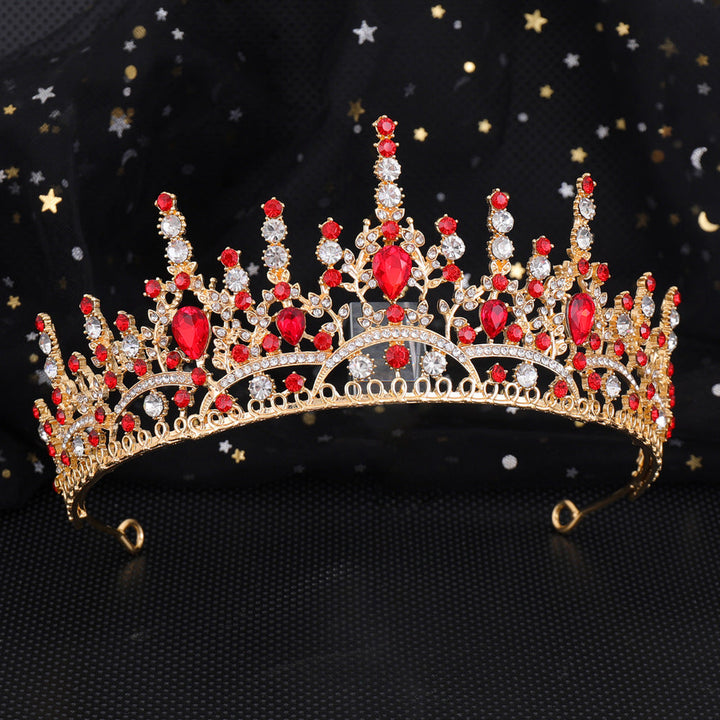Women Elegant Crystal Tiara with Filigree Design Kalsten