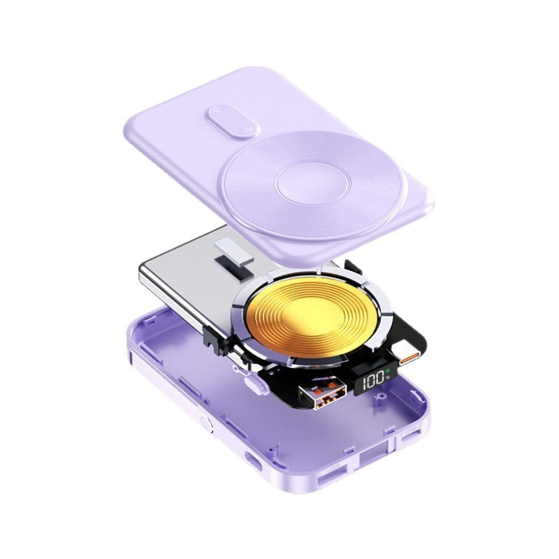 Portable power bank with foldable stand and digital charge level indicator Kalsten