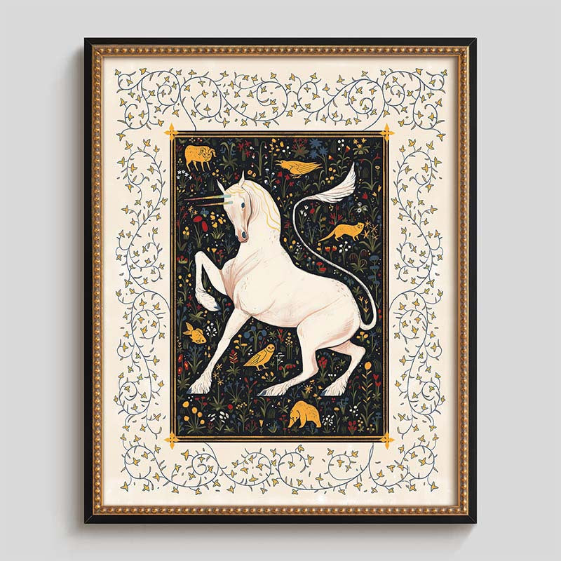 Artistic Unicorn Decorated Wall Art