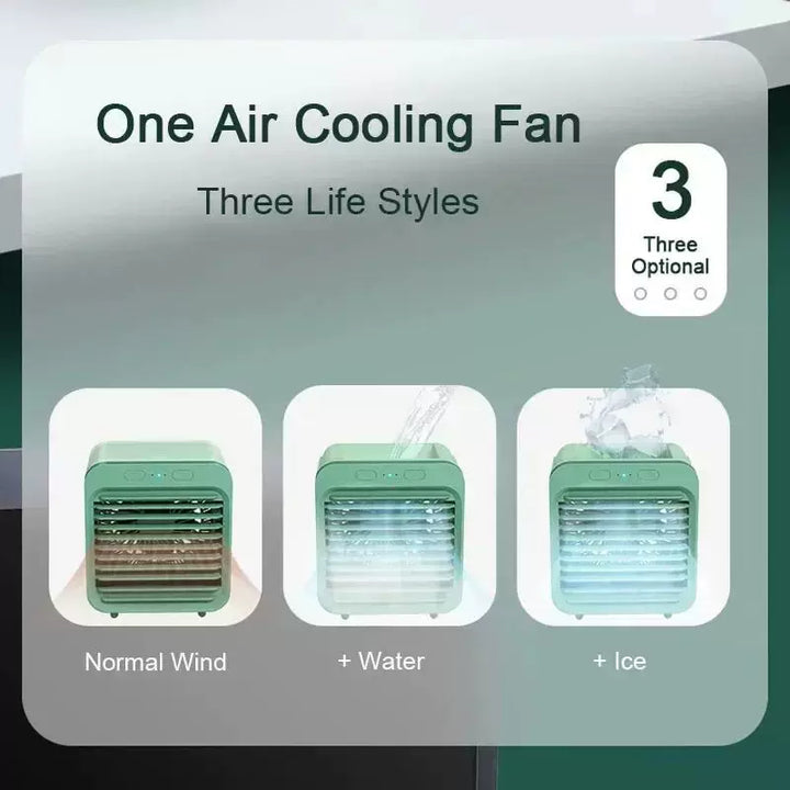 Unisex one size compact personal evaporative desktop cooler with adjustable directional louvers USB powered humidifying fan Kalsten