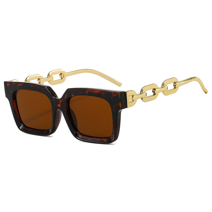 Women’s fashionable square sunglasses with luxurious chain details Kalsten