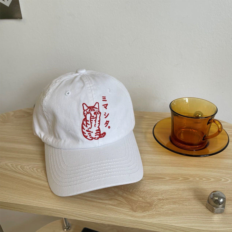 Men's Embroidered Cat Design Baseball Cap Kalsten