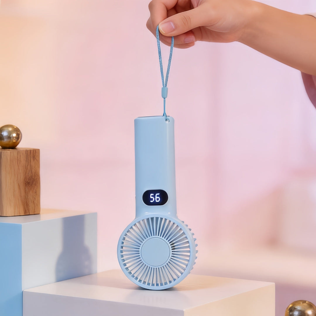 Women's portable high-performance hand fan with digital speed display Kalsten