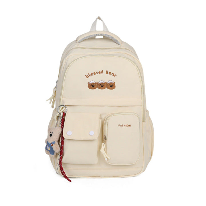 Casual Bear Embellished School Backpack