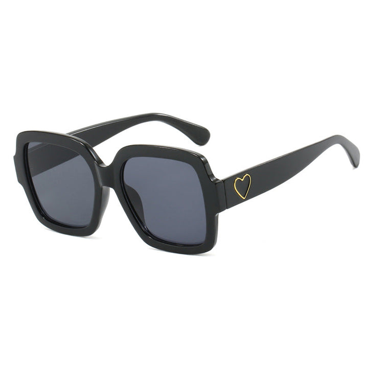 Women's square sunglasses with fashionable heart accent Kalsten