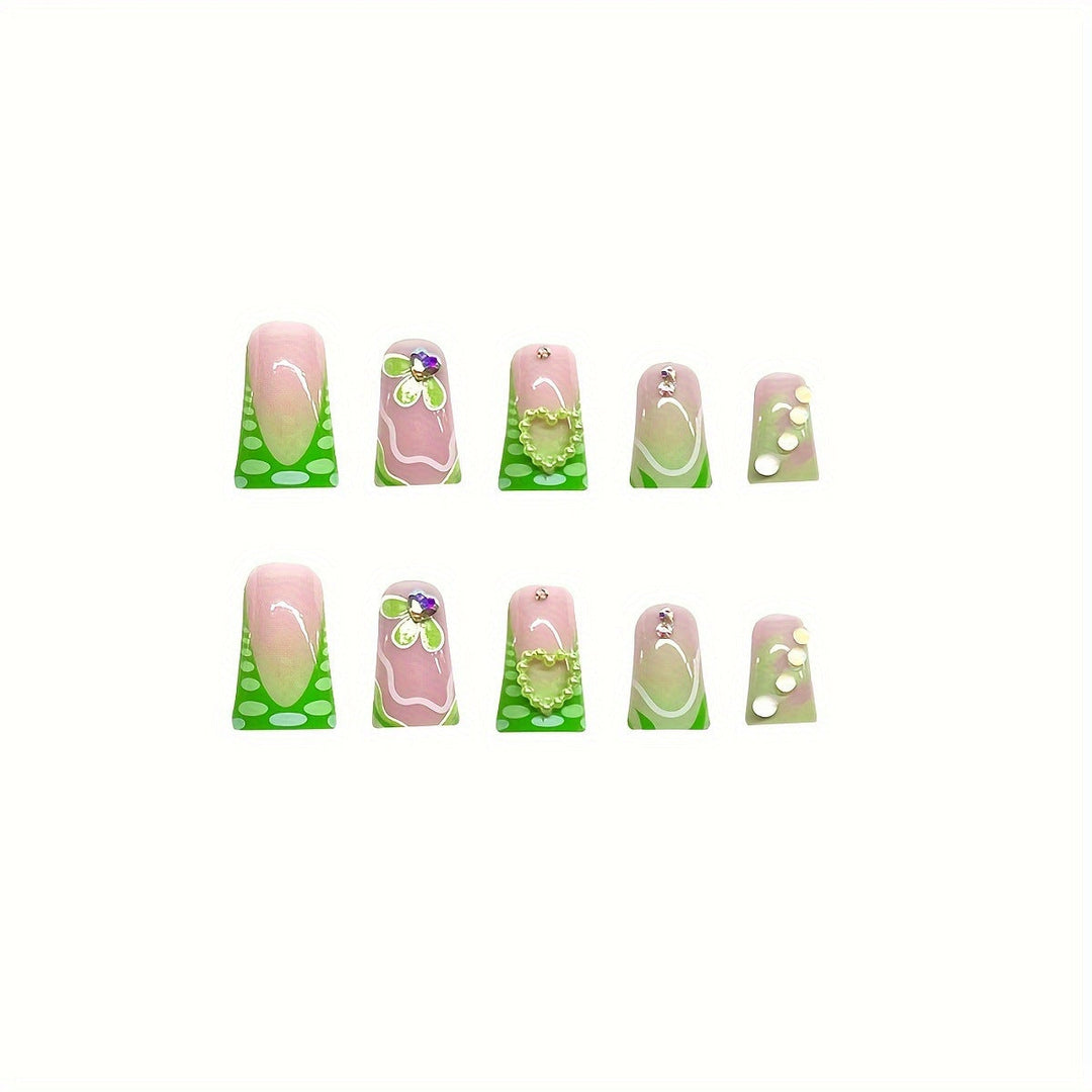 3D Floral Decorative Press-On Nails Kalsten