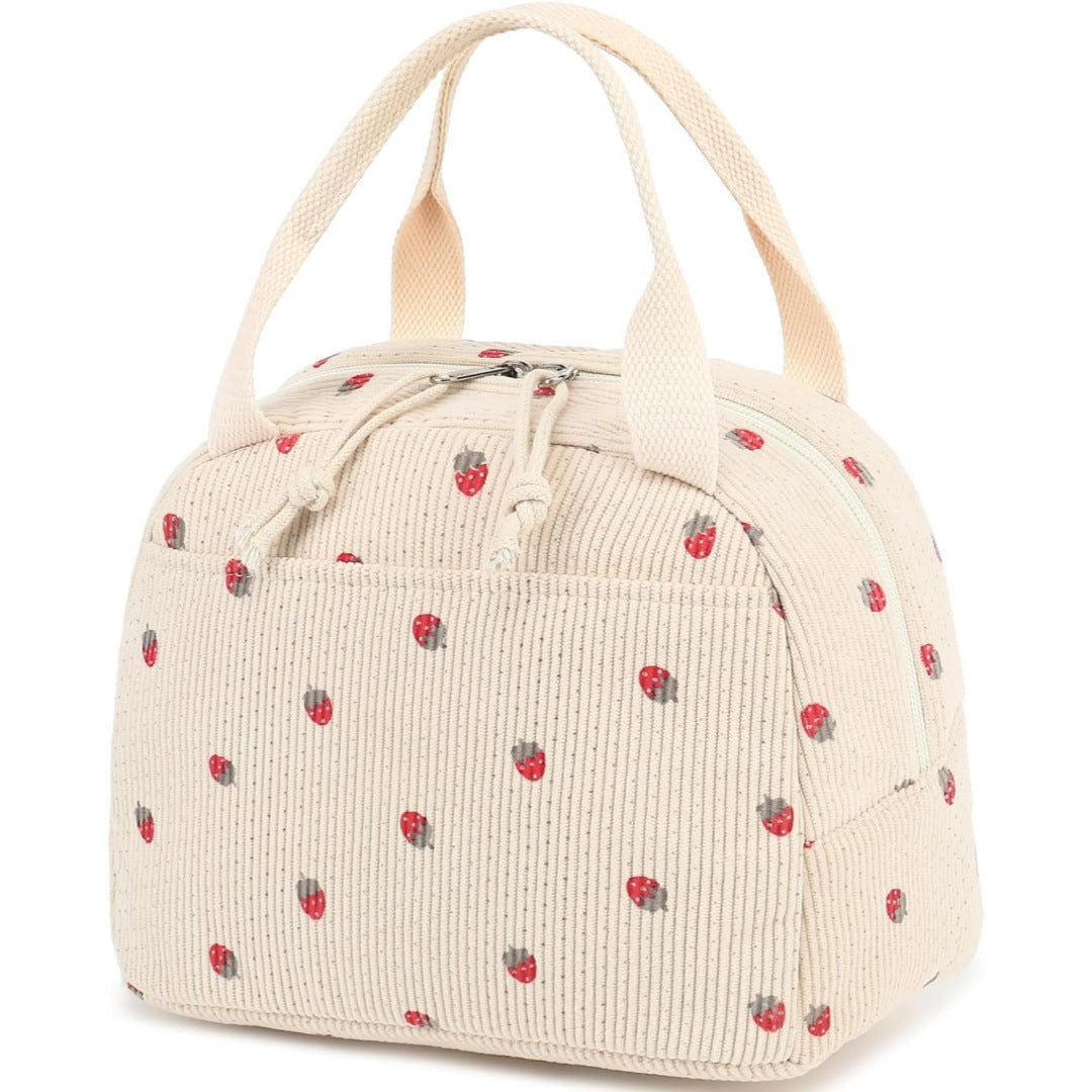 Insulated Strawberry Print Lunch Bag Kalsten