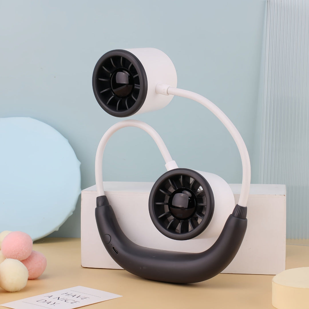 Ladies portable neck fan with dual cooling fan Kalsten
