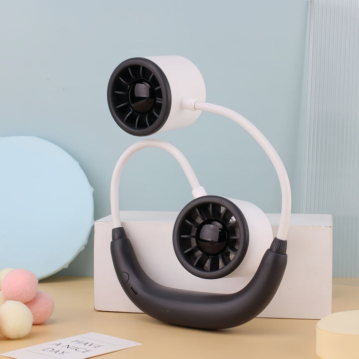 Ladies portable neck fan with dual cooling fan Kalsten