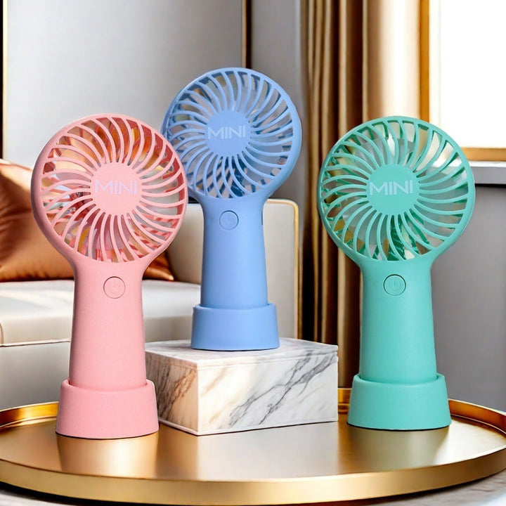 Ladies portable hand fan with ergonomic design and USB charging function Kalsten
