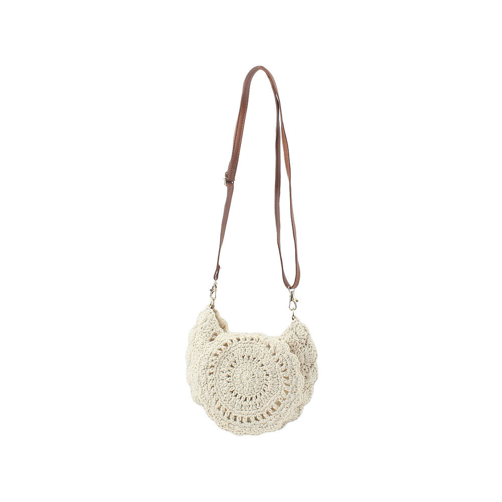 Handcrafted shoulder bag with unique crochet pattern Kalsten