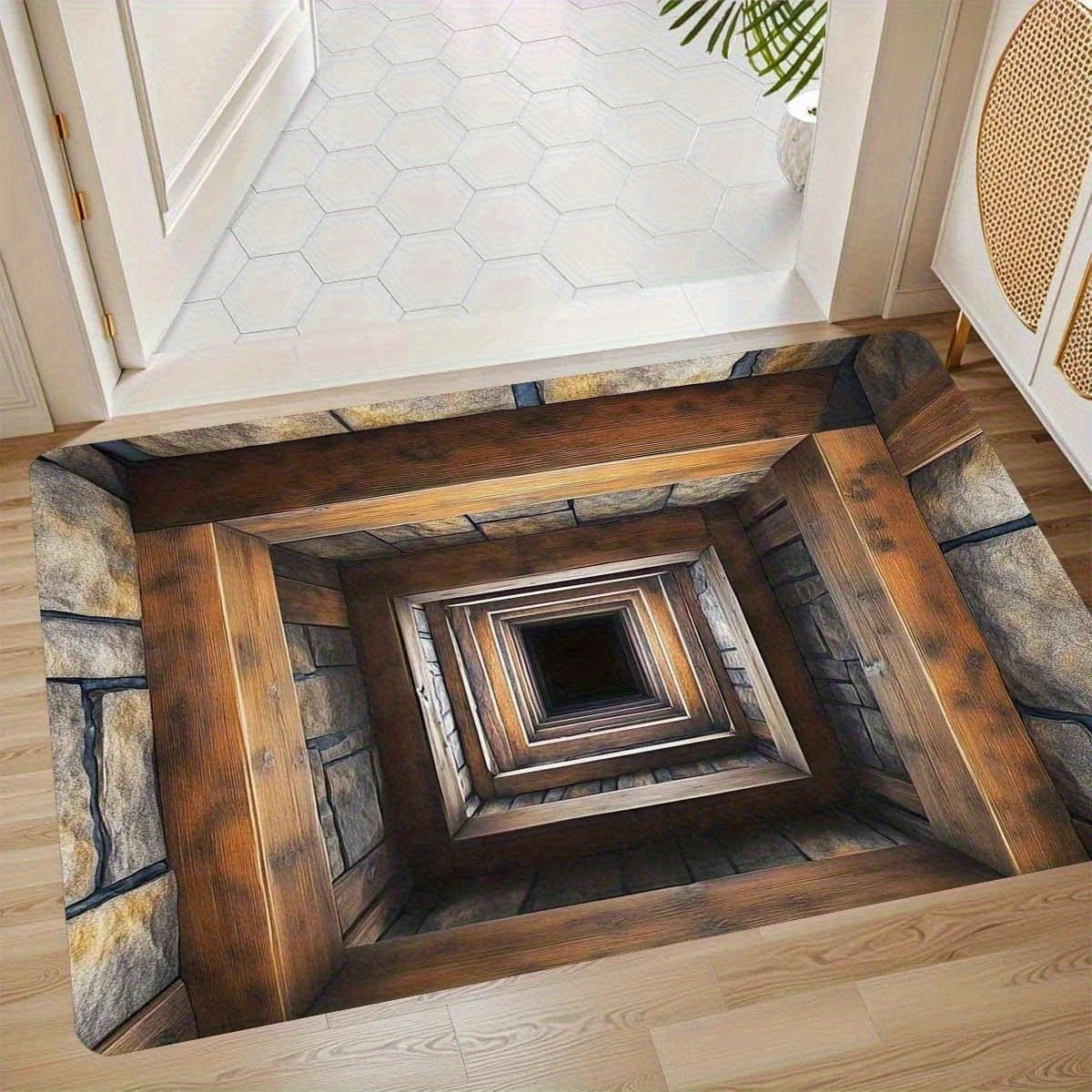 Artistic 3D Optical Illusion Floor Mat Acalora