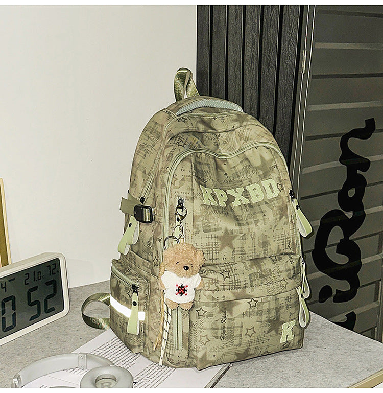 Multi-Functional Graphic Print School Backpack