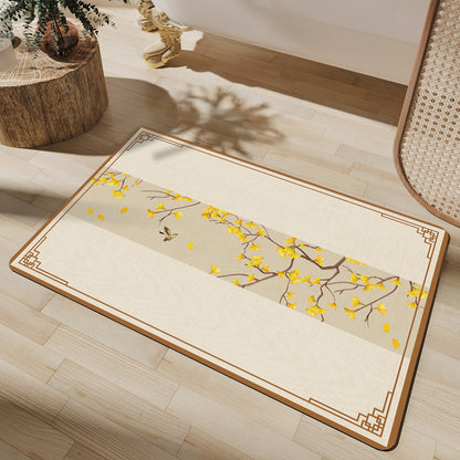 Artistic Floral Bath Mat Acalora