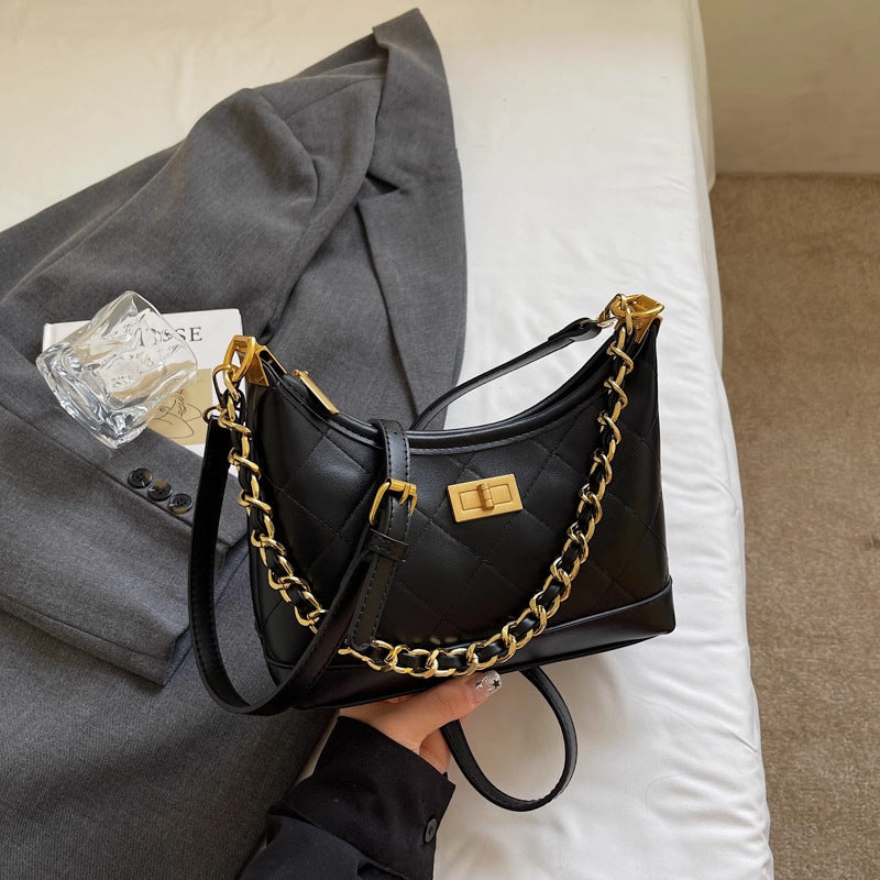 Elegant Quilted Chain Crossbody Bag Kalsten
