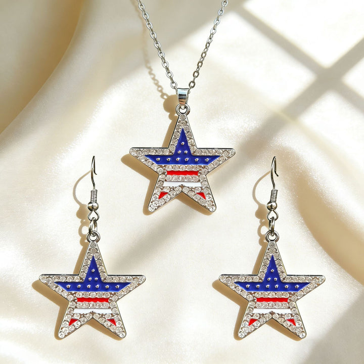 Women nan jewelry set flip-flop pendant and earrings with enamel and zirconia Kalsten