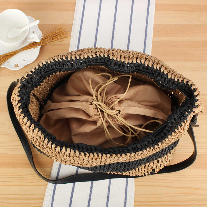 Braided crossbody bag with drawstring closure Kalsten