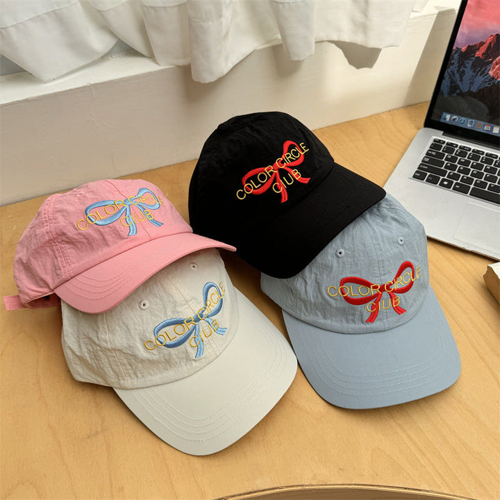Women's Embroidered Bow-Detail Baseball Cap Kalsten