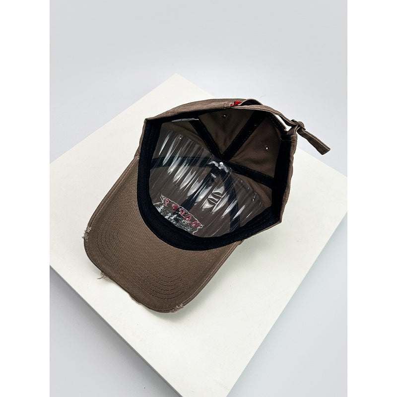 Men's Distressed Embroidered Camping Cap Kalsten