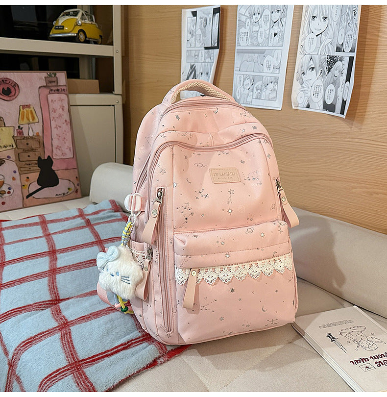 Elegant Multi-Compartment School Backpack