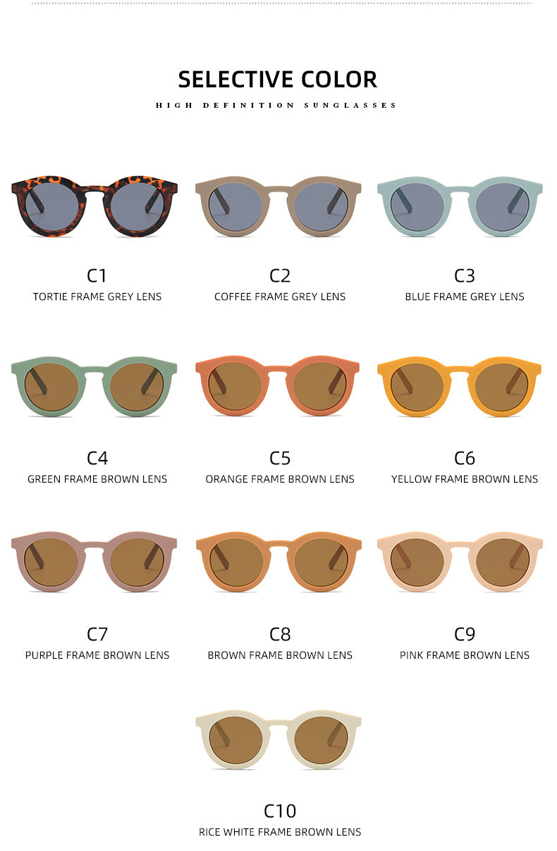 Women's round sunglasses with trendy design and UV protection Kalsten