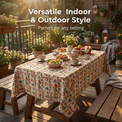 Decoratively Printed Tablecloth