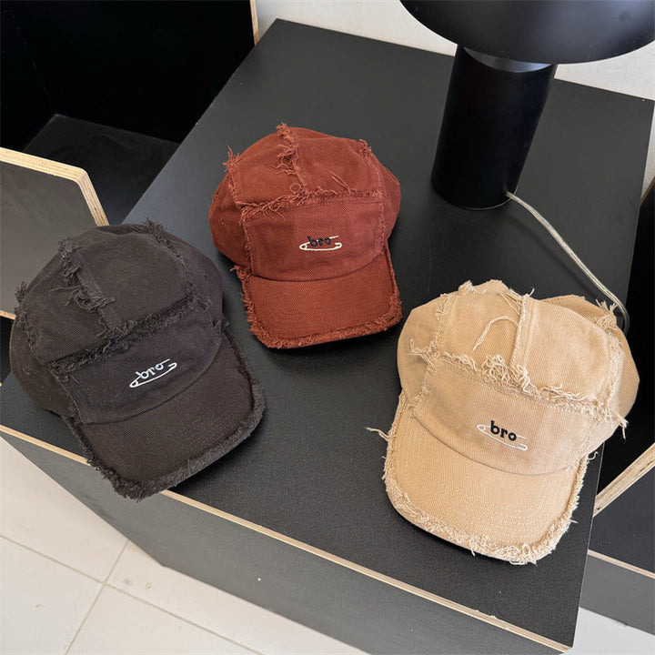 Men's Distressed Denim Snapback Cap Kalsten