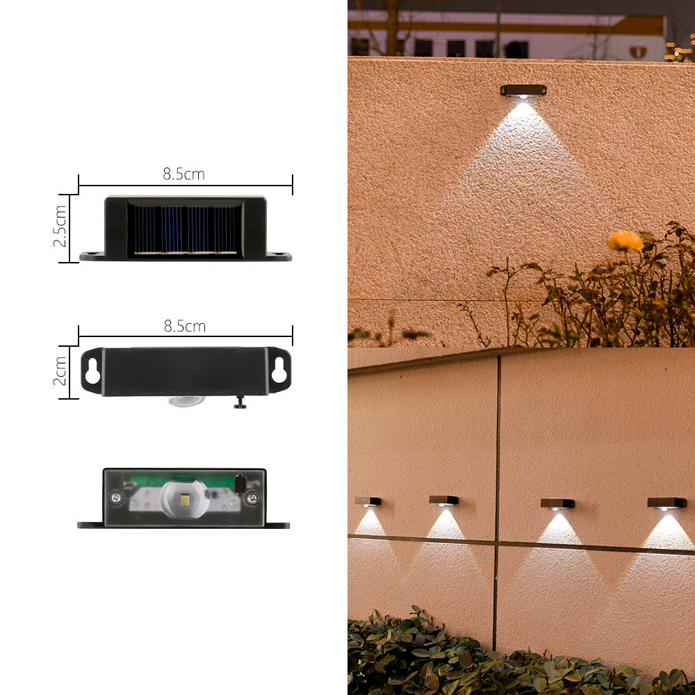 Compact Solar Motion-Sensor LED Wall Light For Outdoor Steps And Fences Kalsten