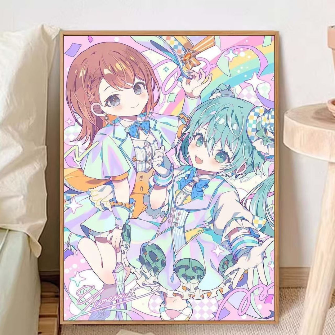 Whimsical Anime-Inspired Canvas Art Print Kalsten
